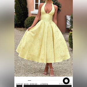 Yellow babyboo cocktail formal dress